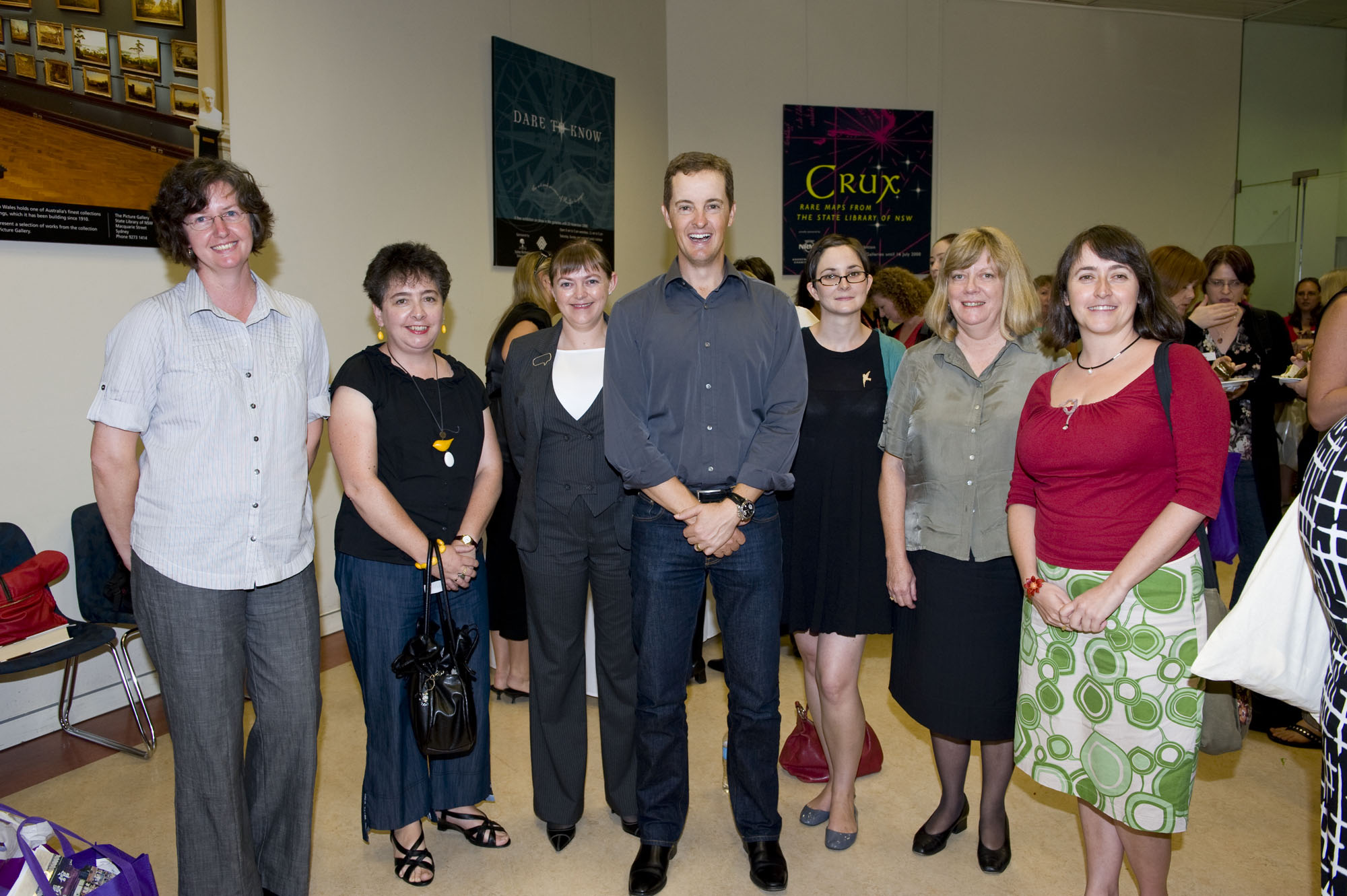 Showing the organisers of the day with Matthew Reilly